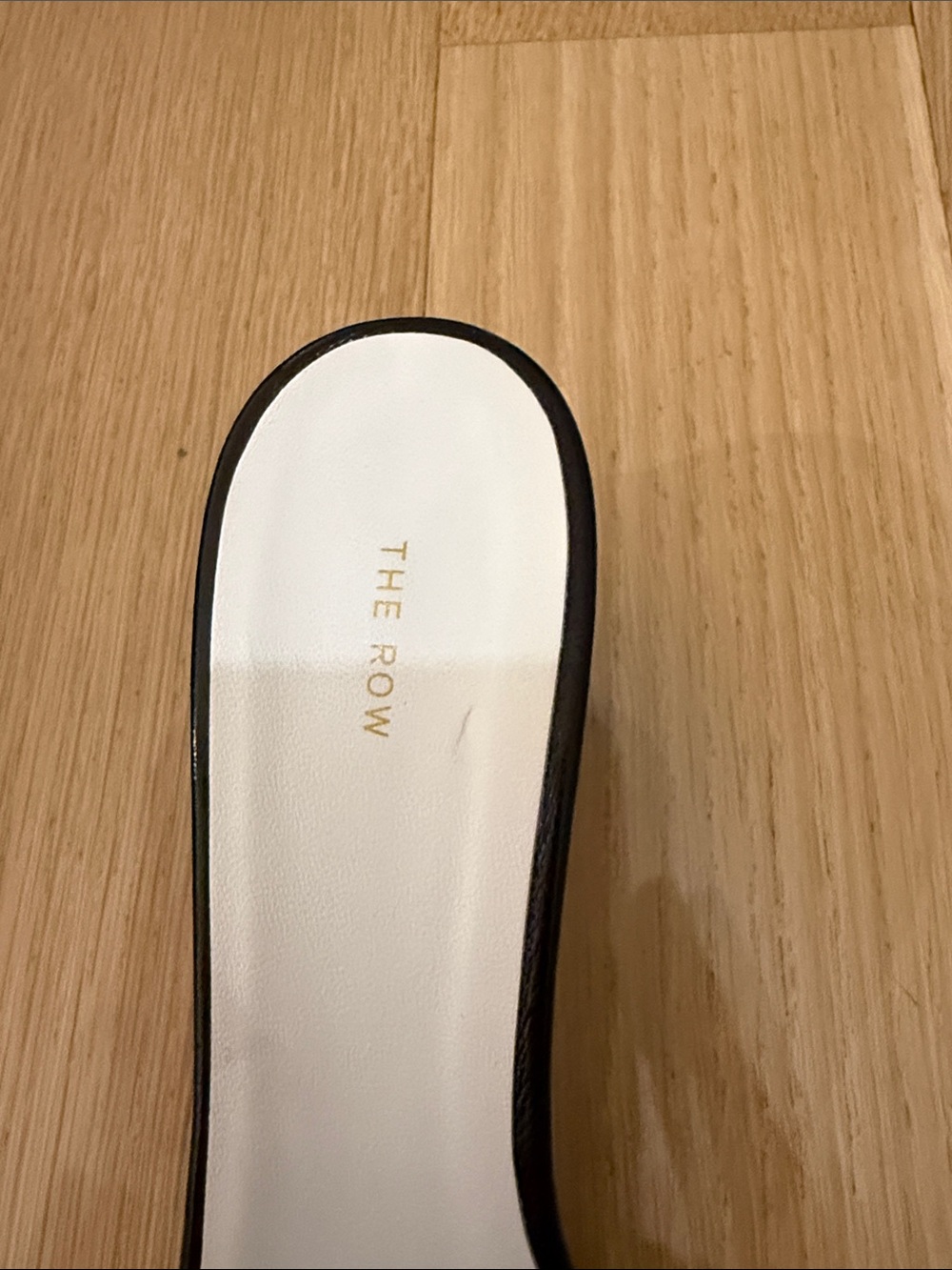 The Row Black Leather Square Slide Mules - New in Box - Picture 2 of 5